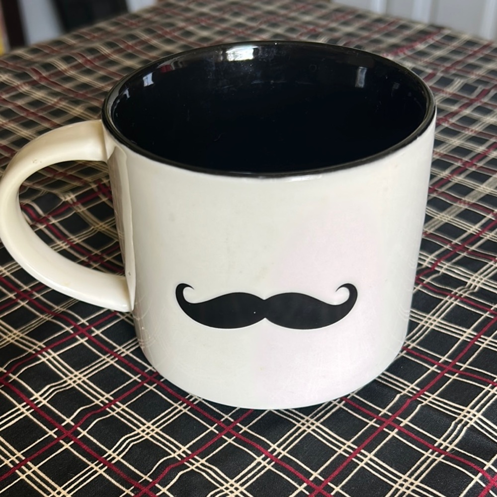 Pier 1 Mustache Mug Handlebar Mustache Coffee Cup